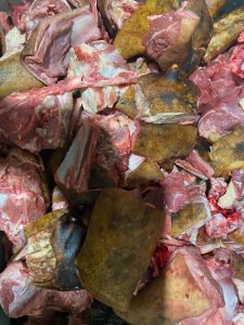 Fresh Goat Meat burnt